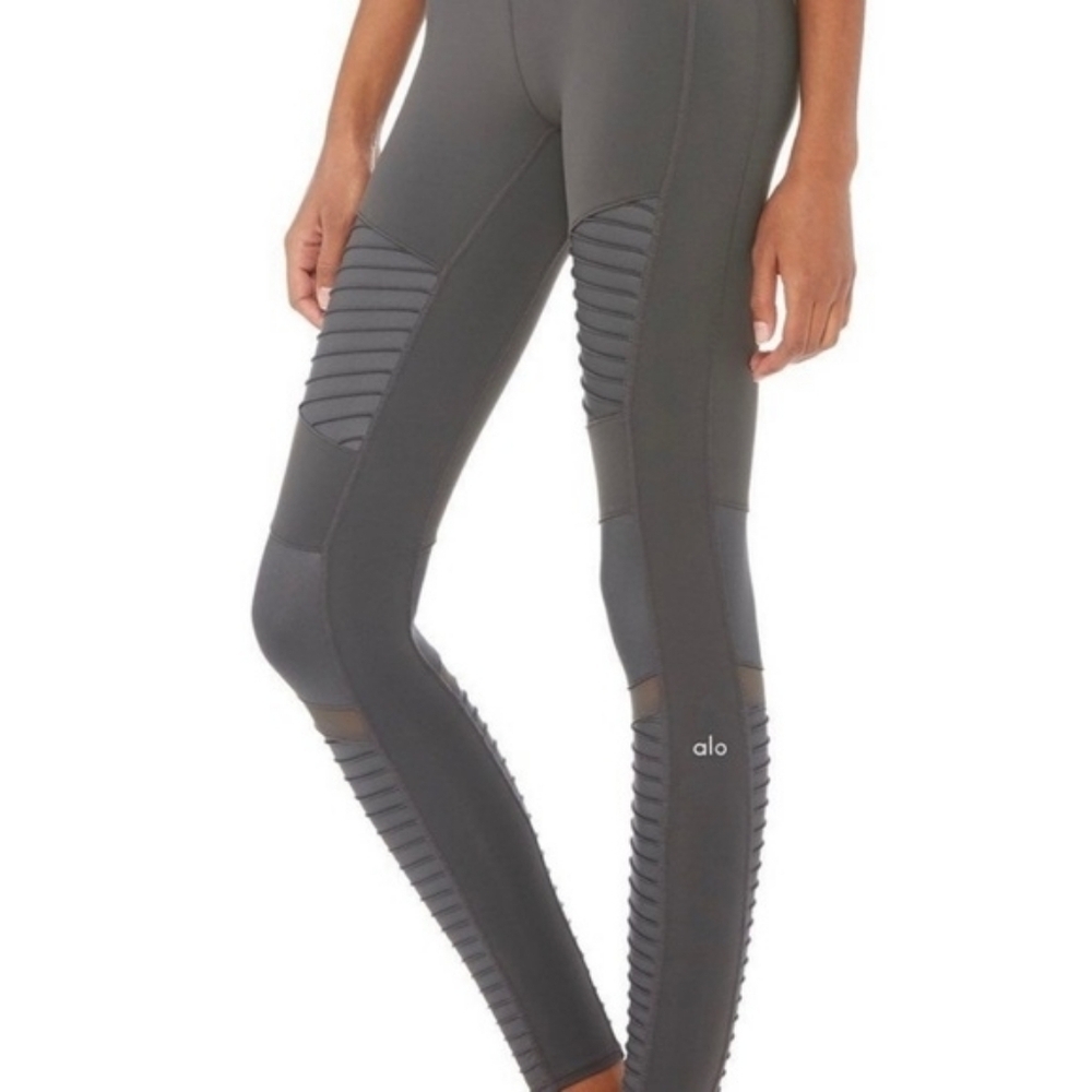 ALO YOGA MID-WAIST MOTO LEGGING